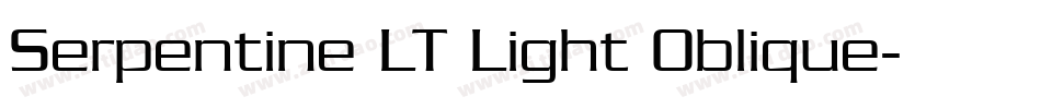Serpentine LT Light Oblique字体转换